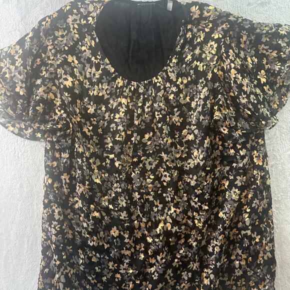 Elie Tahari Meadow Print Silk Blouse • Meadow Floral • Size L - Picture 7 of 7